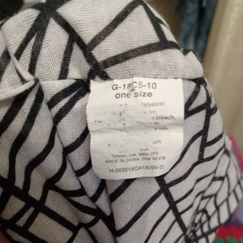 Spider Web Black & White Infinity Scarf